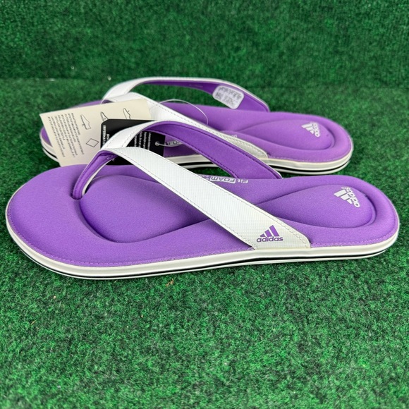 Adidas Fit Foam Juuvi Flip Flops Women's Size 9.5 Sandals Thong Purple (Men’s 8) - Picture 3 of 8